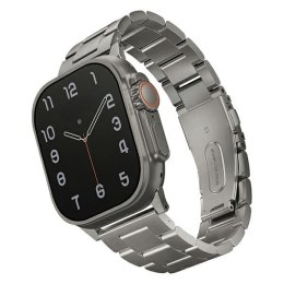 UNIQ pasek Osta Apple Watch 42/44/45/ 49mm Series 1/2/3/4/5/6/7/8/SE/SE2/Ultra Stainless Steel srebrny/titanium silver