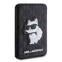 Karl Lagerfeld KLWMSPSAKHCK Wallet Card Slot Stand Saffiano Monogram Choupette MagSafe czarny/black