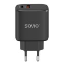 SAVIO ŁADOWARKA SIECIOWA 30W QUICK CHARGE, POWER DELIVERY 3.0 LA-06/B