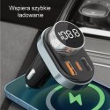 AWEI zestaw głośnomówiący C-843 z transmiterem FM, Bluetooth 5.0, MP3, 1xUSB+1xUSB-C czarny/black