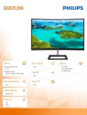 Monitor 322E1C 31.5 cala Curved VA HDMI DP