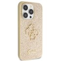 Guess GUHCP14LHG4SGD iPhone 14 Pro 6.1" złoty/gold hardcase Glitter Script Big 4G