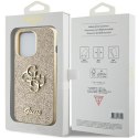 Guess GUHCP13LHG4SGD iPhone 13 Pro / 13 6.1" złoty/gold hardcase Glitter Script Big 4G