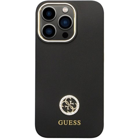 Guess GUHCP13LM4DGPK iPhone 13 Pro / 13 6.1" czarny/black hardcase Silicone Logo Strass 4G