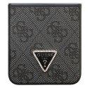 Guess GUHCZF5P4TDPK F731 Z Flip5 czarny/black hardcase Leather 4G Diamond Triangle