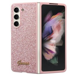 Guess GUHCZFD5HGGSHP F946 Z Fold5 różowy/pink hardcase Glitter Script