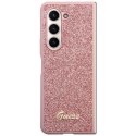 Guess GUHCZFD5HGGSHP F946 Z Fold5 różowy/pink hardcase Glitter Script