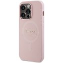 Guess GUHMP13XPSAHMCP iPhone 13 Pro Max 6,7" różowy/pink hardcase Saffiano MagSafe