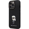 Karl Lagerfeld KLHCP13XSMHKNPK iPhone 13 Pro Max 6,7" czarny/black Silicone Ikonik Metal Pin