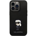 Karl Lagerfeld KLHCP13XSMHKNPK iPhone 13 Pro Max 6,7" czarny/black Silicone Ikonik Metal Pin