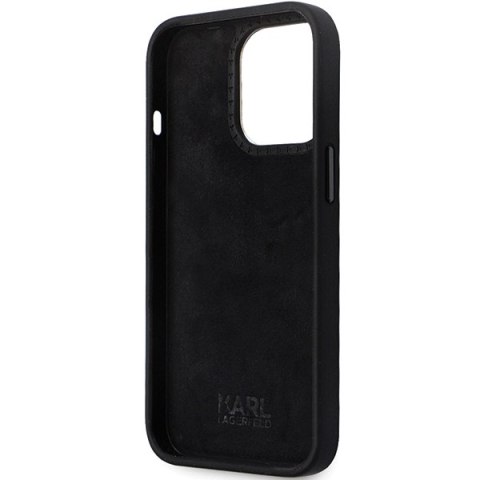 Karl Lagerfeld KLHCP13LSMHKNPK iPhone 13 Pro / 13 6.1" czarny/black Silicone Ikonik Metal Pin