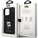 Karl Lagerfeld KLHCP14XSMHKNPK iPhone 14 Pro Max 6.7" czarny/black Silicone Ikonik Metal Pin