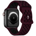 Beline pasek Apple Watch New Sport Silicone 38/40/41mm bordowo-czarny wine red/black box