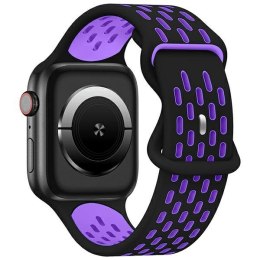 Beline pasek Apple Watch New Sport Silicone 38/40/41mm czarno-fioletowy black/purple box