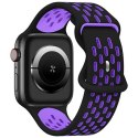 Beline pasek Apple Watch New Sport Silicone 42/44/45/49mm czarno-fioletowy black/purple box