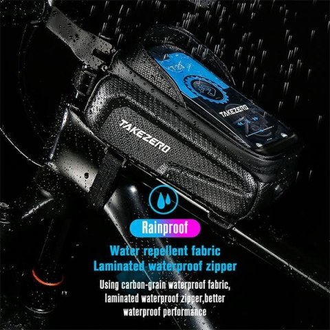 Etui/uchwyt rowerowy TAKEZERO TZ01 sakwa na ramę czarny/black