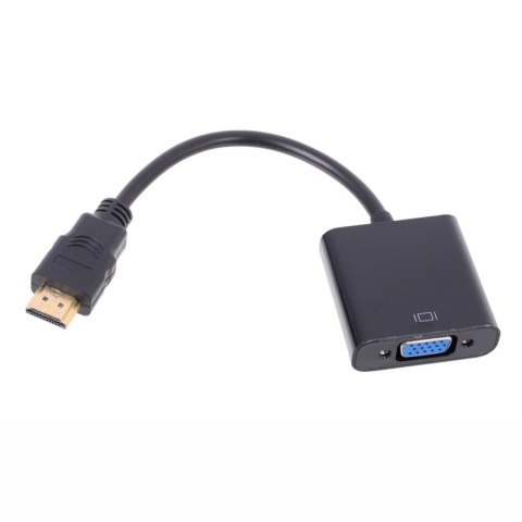 Kabel adapter Akyga AK-AD-42 VGA F - HDMI M 0,15m czarny