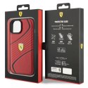 Ferrari FEHCP15SPTWR iPhone 15 6.1" czerwony/red hardcase Twist Metal Logo