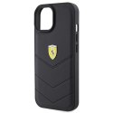 Ferrari FEHCP15SRDUK iPhone 15 6.1" czarny/black hardcase Quilted Metal Logo