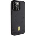 Ferrari FEHMP15XPTEK iPhone 15 Pro Max 6.7" czarny/black hardcase Carbon Metal Logo MagSafe