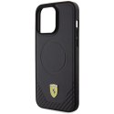 Ferrari FEHMP15XPTEK iPhone 15 Pro Max 6.7" czarny/black hardcase Carbon Metal Logo MagSafe