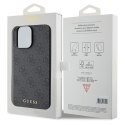 Guess GUHCP15LG4GFGR iPhone 15 Pro 6.1" szary/grey hard case 4G Metal Gold Logo