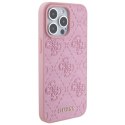 Guess GUHCP15LP4EPMP iPhone 15 Pro 6.1" różowy/pink hardcase Leather 4G Stamped