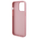 Guess GUHCP15LP4EPMP iPhone 15 Pro 6.1" różowy/pink hardcase Leather 4G Stamped