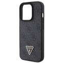 Guess GUHCP15LP4TDPK iPhone 15 Pro 6.1" czarny/black hardcase Leather 4G Diamond Triangle