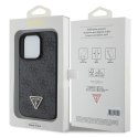 Guess GUHCP15LP4TDPK iPhone 15 Pro 6.1" czarny/black hardcase Leather 4G Diamond Triangle