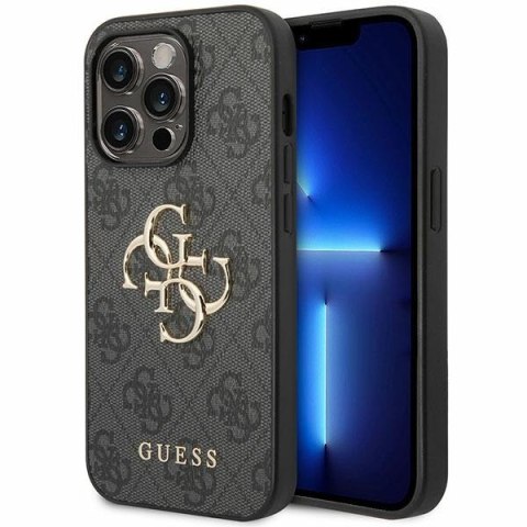 Guess GUHCP15X4GMGGR iPhone 15 Pro Max 6.7" szary/grey hardcase 4G Big Metal Logo