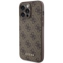 Guess GUHCP15XG4GFBR iPhone 15 Pro Max 6.7" brązowy/brown hard case 4G Metal Gold Logo