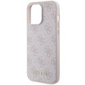 Guess GUHCP15XG4GFPI iPhone 15 Pro Max 6.7" różowy/pink hard case 4G Metal Gold Logo