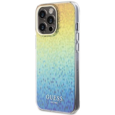 Guess GUHCP15XHDECMI iPhone 15 Pro Max 6.7" wielokolorowy hardcase IML Faceted Mirror Disco Iridescent