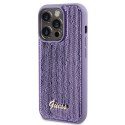 Guess GUHCP15XPSFDGSU iPhone 15 Pro Max 6.7" fioletowy/purple hardcase Sequin Script Metal