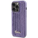 Guess GUHCP15LPSFDGSU iPhone 15 Pro 6.1" fioletowy/purple hardcase Sequin Script Metal