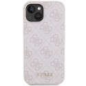 Guess GUHCP15MG4GFPI iPhone 15 Plus 6.7" różowy/pink hard case 4G Metal Gold Logo