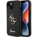 Guess GUHCP15SHG4SGK iPhone 15 6.1" czarny/black hardcase Glitter Script Big 4G