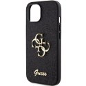 Guess GUHCP15SHG4SGK iPhone 15 6.1" czarny/black hardcase Glitter Script Big 4G