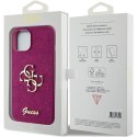 Guess GUHCP15SHG4SGU iPhone 15 6.1" fioletowy/purple hardcase Glitter Script Big 4G