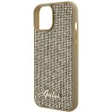 Guess GUHCP15SPMSDGSD iPhone 15 6.1" złoty/gold hardcase Disco Metal Script