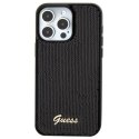 Guess GUHCP15SPSFDGSK iPhone 15 6.1" czarny/black hardcase Sequin Script Metal