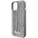 Guess GUHCP15SPSFDGSS iPhone 15 6.1" srebrny/silver hardcase Sequin Script Metal