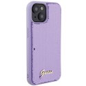 Guess GUHCP15SPSFDGSU iPhone 15 6.1" fioletowy/purple hardcase Sequin Script Metal