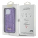 Guess GUHCP15SPSFDGSU iPhone 15 6.1" fioletowy/purple hardcase Sequin Script Metal