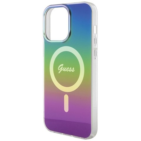 Guess GUHMP15LHITSK iPhone 15 Pro 6.1" wielokolorowy/rainbow hardcase IML Iridescent MagSafe