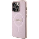 Guess GUHMP15LPSAHMCP iPhone 15 Pro 6.1" różowy/pink hardcase Saffiano MagSafe