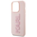 Karl Lagerfeld KLHCP15X3DMBKCP iPhone 15 Pro Max 6.7" różowy/pink hardcase 3D Rubber Glitter Logo