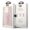 Karl Lagerfeld KLHCP15L3DMBKCP iPhone 15 Pro 6.1" różowy/pink hardcase 3D Rubber Glitter Logo