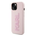 Karl Lagerfeld KLHCP15S3DMBKCP iPhone 15 6.1" różowy/pink hardcase 3D Rubber Glitter Logo